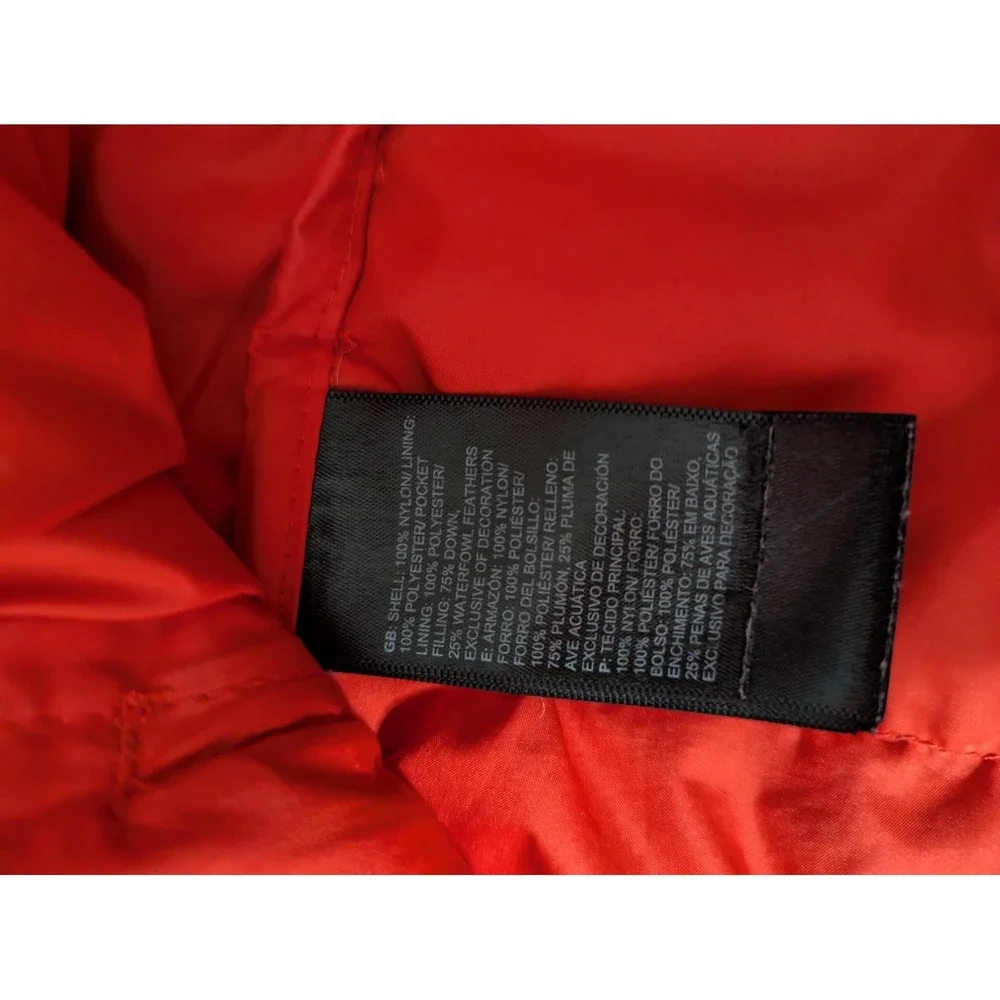 The North Face Jacket Mens Medium Red Down Puffer 550 Full Zip Outdoor Winter